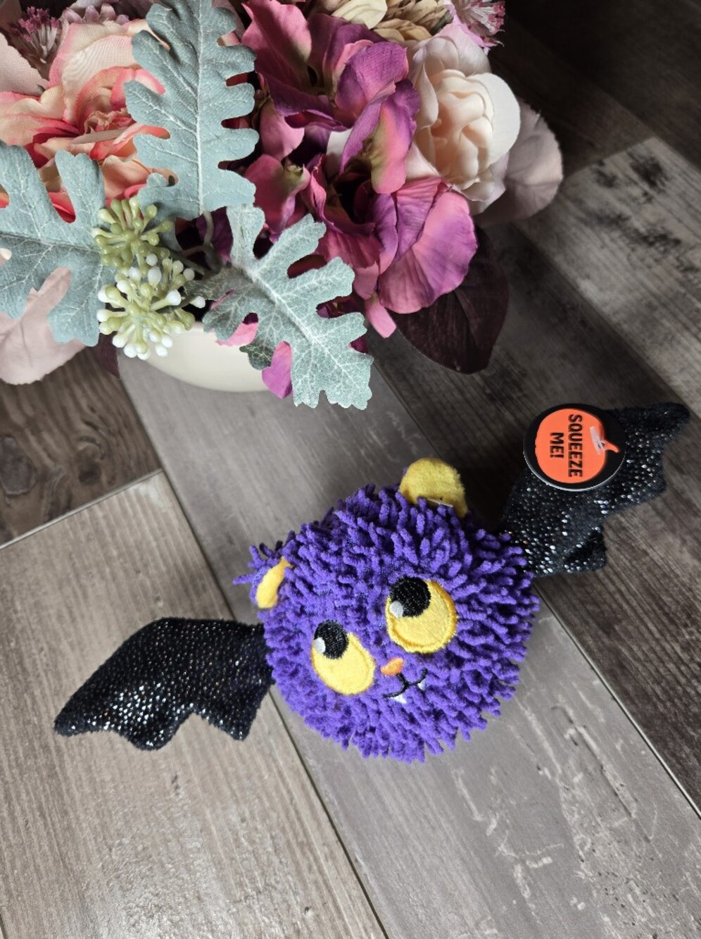 NWT Halloween Purple Bat Dog Toy – Squeaky Plush
